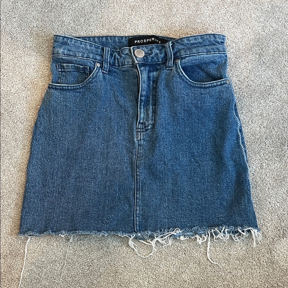 Y2K Prosperity Blue Denim Mini Skirt